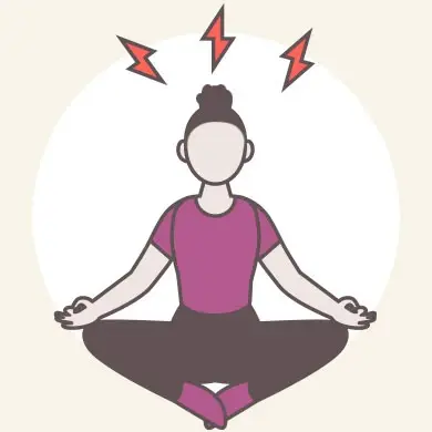 Meditation gegen Stress Illustration